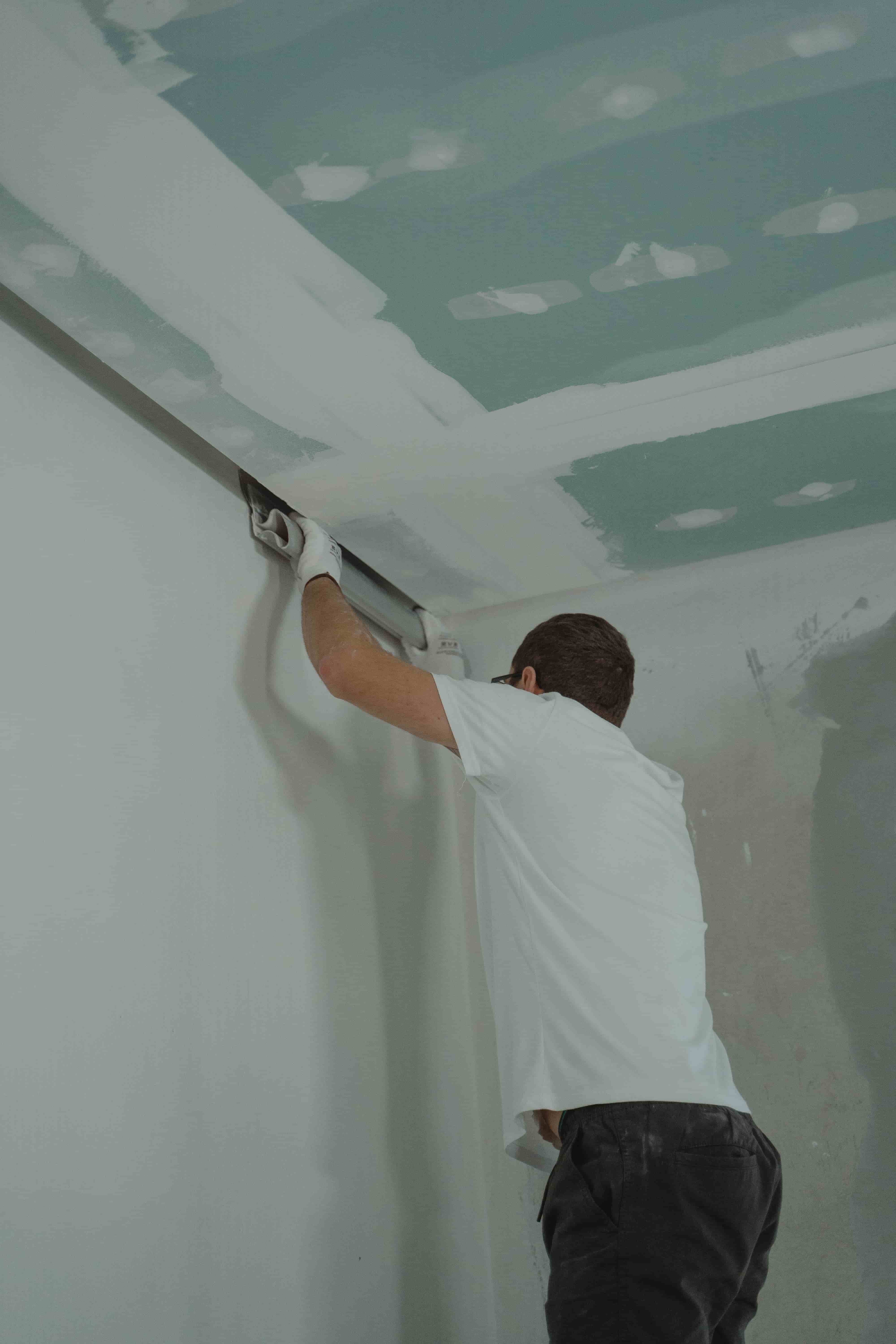 Skim coating a ceiling after popcorn removal